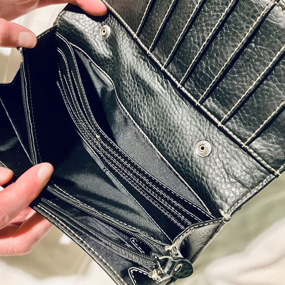 Etienne Aigner Black Wallet/Wristlet/Purse with Buckle - 9 inches - Picture 5 of 5